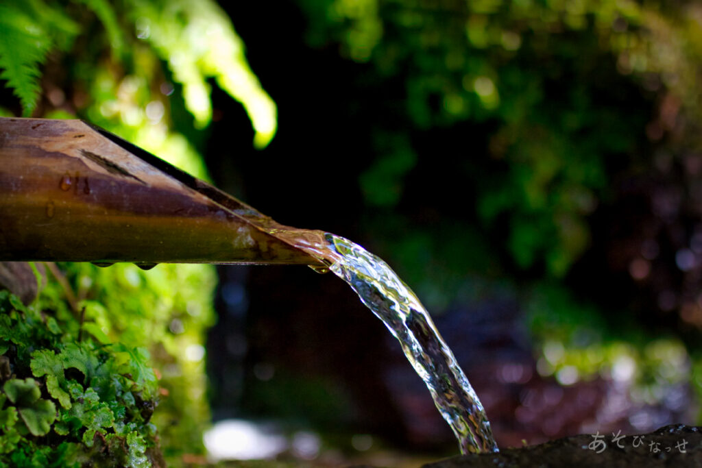 阿蘇　手野の名水　軟水　水汲み　水源　湧水