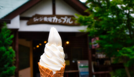 【カップル】牛乳がめっちゃ濃い！阿蘇小国ジャージーソフトクリームが有名な梅田牧場カフェ。