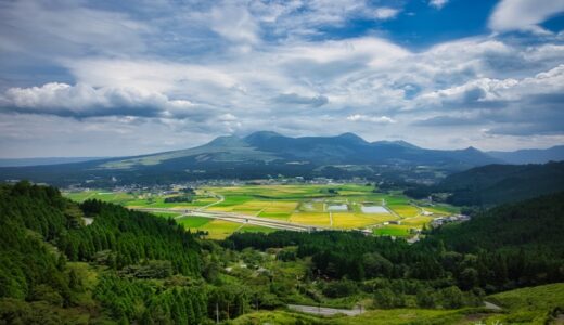 【二重峠展望台】西から眺める阿蘇五岳！朝遅くまでタプタプの雲海が残りやすい穴場。
