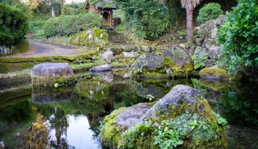 【妙見神社の池】超軟水の”妙見”さん。徒歩でも一度は行ってみたい、南阿蘇村の水源。